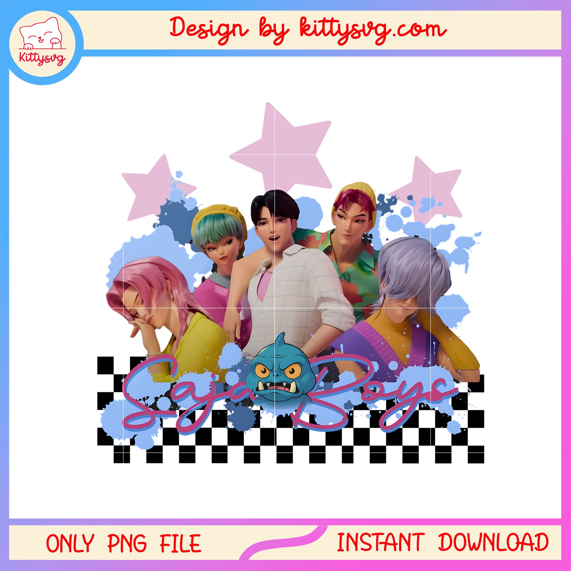 Kpop demon hunters the saja boys members png, kpop shirt png