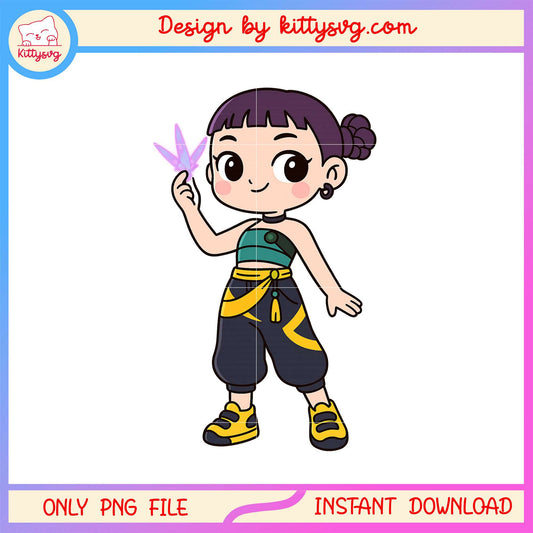 Kpop demon hunters zoey hunter outfit png, zoey hunter outfit png