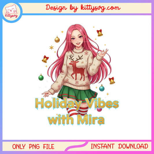 Kpop holiday vibes with mira huntrix png, huntrix mira png