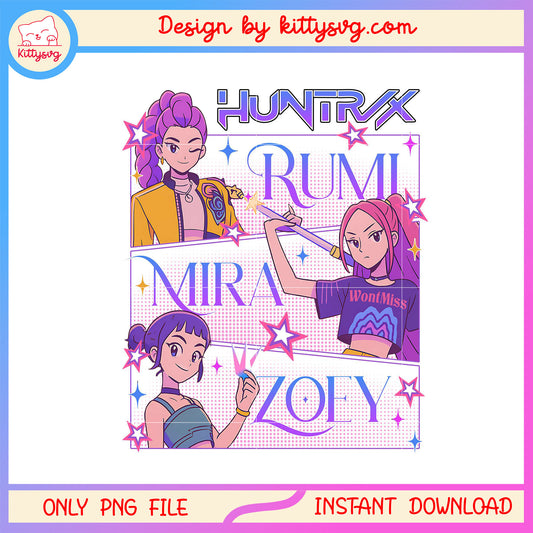 Kpop hunters huntrix band png, kpop hunters png, trending png