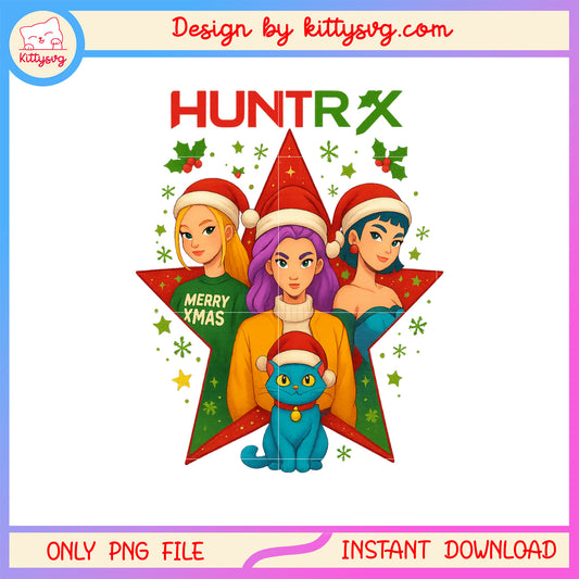 Kpop hunters huntrix derpy star christmas png, kpop movies png
