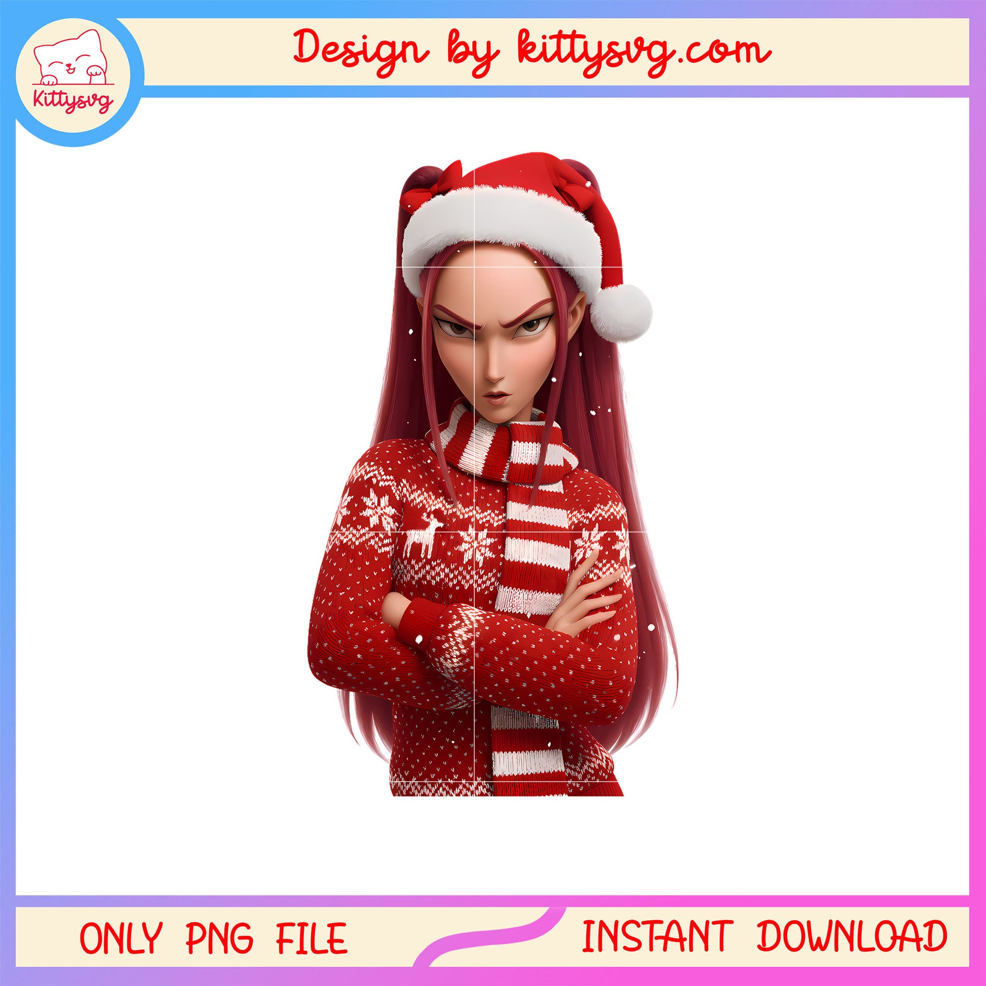 Kpop hunters huntrix mira christmas png, christmas day png