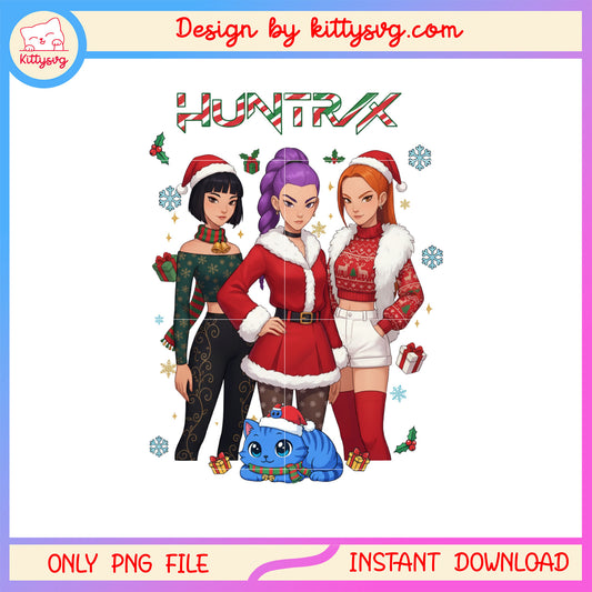 Kpop hunters huntrix tiger merry christmas png, huntrix fanart png 