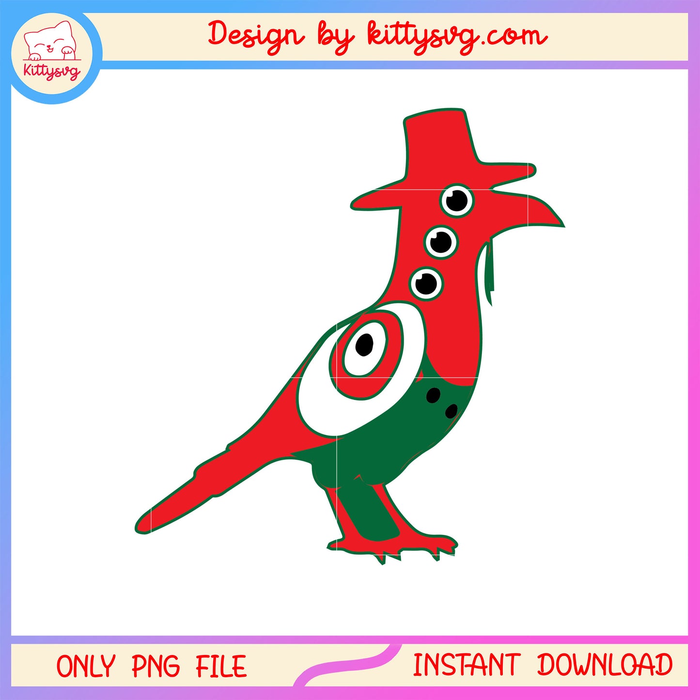 Kpop hunters sussie bird red green christmas png, merry x mas png