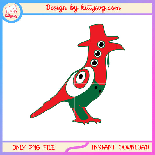 Kpop hunters sussie bird red green christmas png, merry x mas png