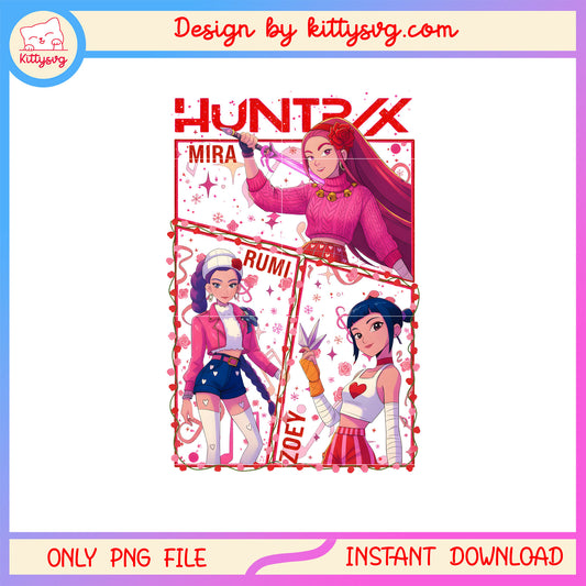 Kpop huntrix picture valentine  png,  kpop demon hunters png