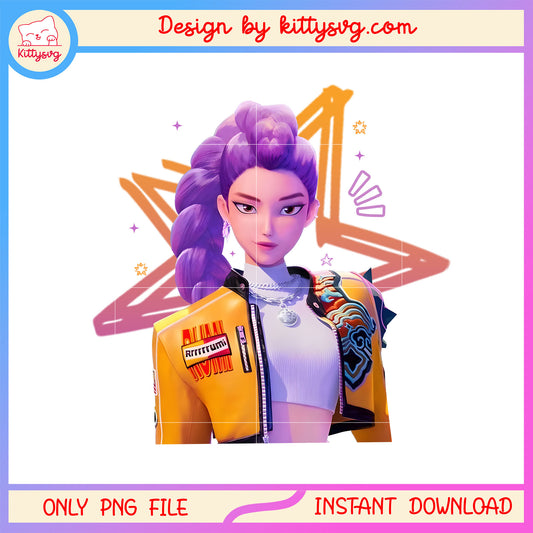 Kpop idol rumi character png, kpop demon hunters rumi png