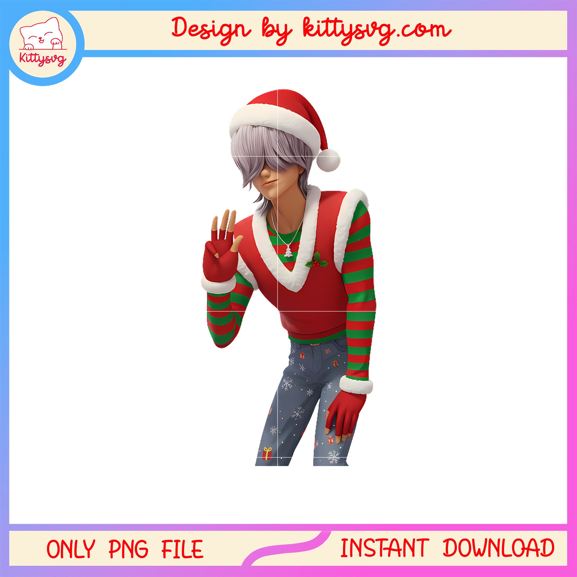 Kpop mystery saja boys happy christmas clipart png, saja mystery png
