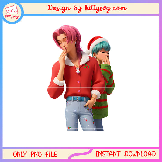 Kpop romance baby happy christmas png, saja boys members png