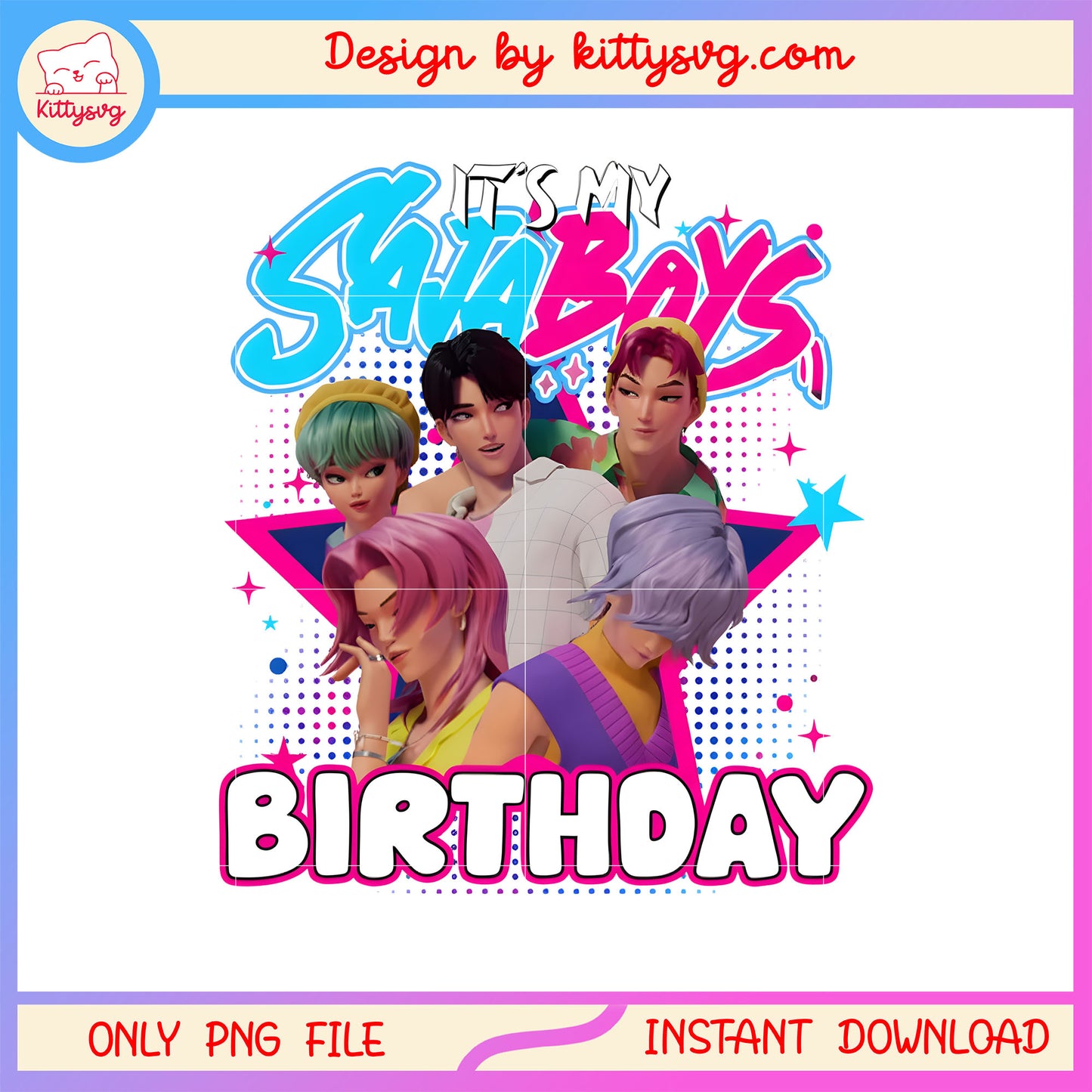 Kpop saja boys it's my birthday png, kpop demon hunters boys png