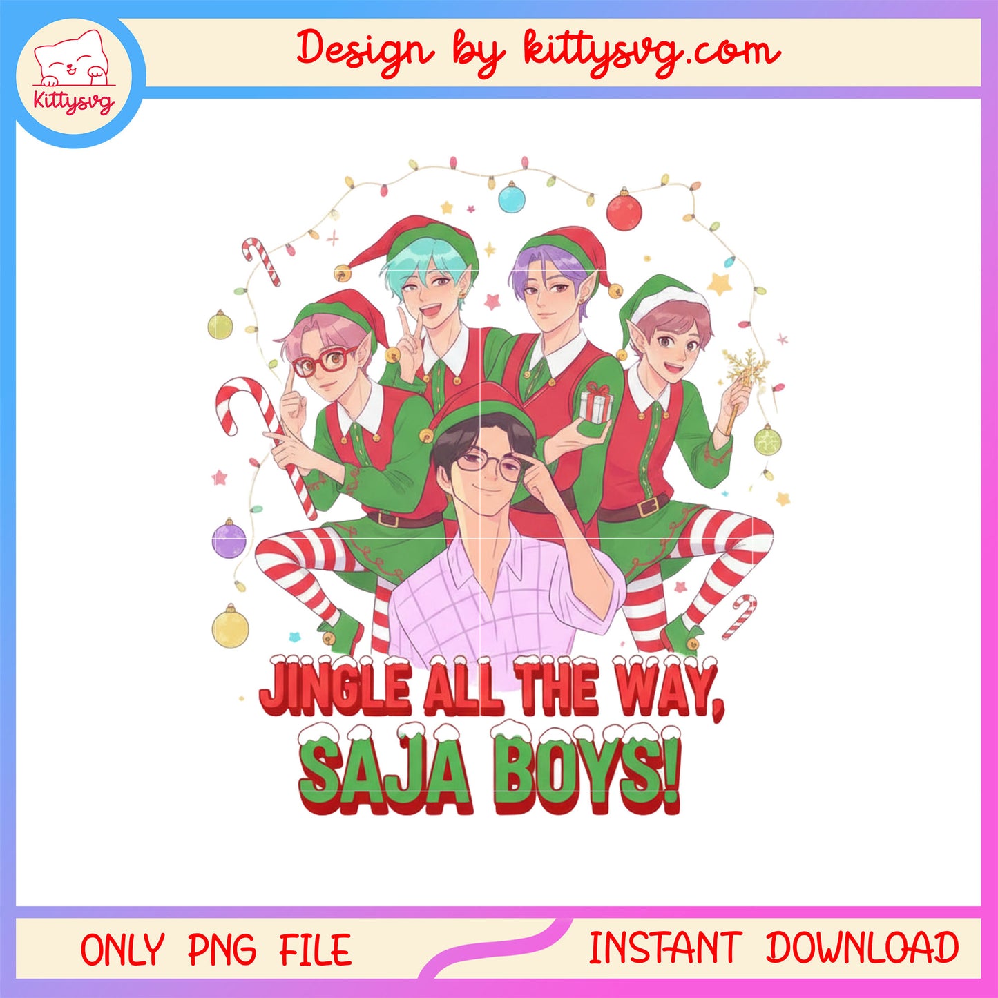 Kpop saja boys jingle all the way png, demon hunters saja boys png