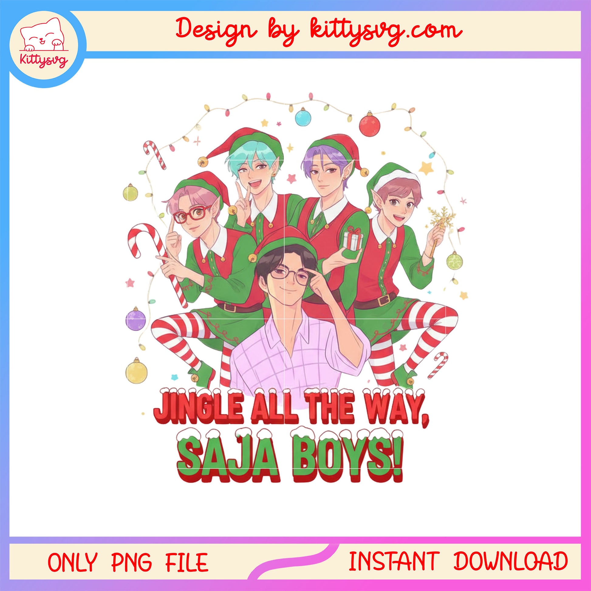 Kpop saja boys jingle all the way png, demon hunters saja boys png