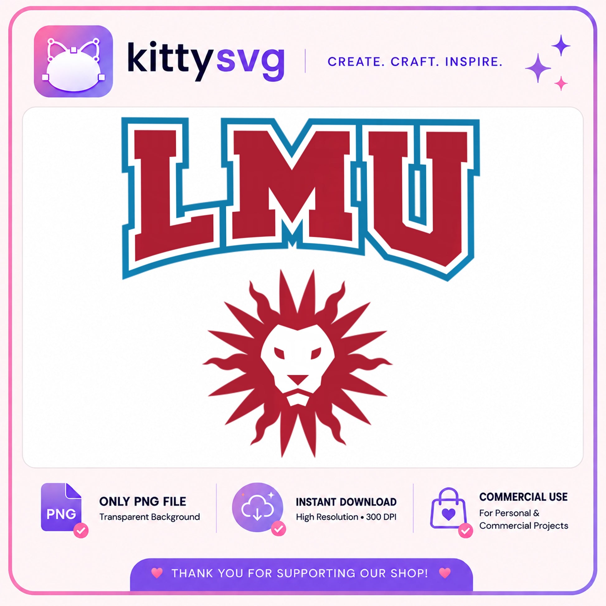 LMU Lions Logo PNG, Loyola Marymount University PNG, College PNG