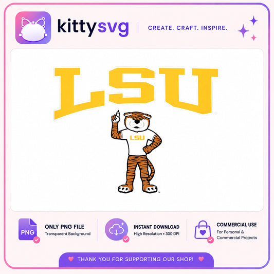 LSU Tigers Mascot PNG, Louisiana State University PNG, College Football PNG