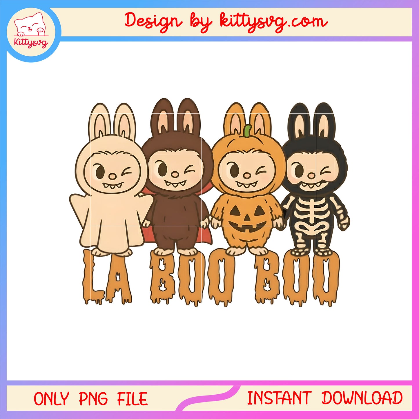 La boo boo the monsters halloween png, labubu halloween png