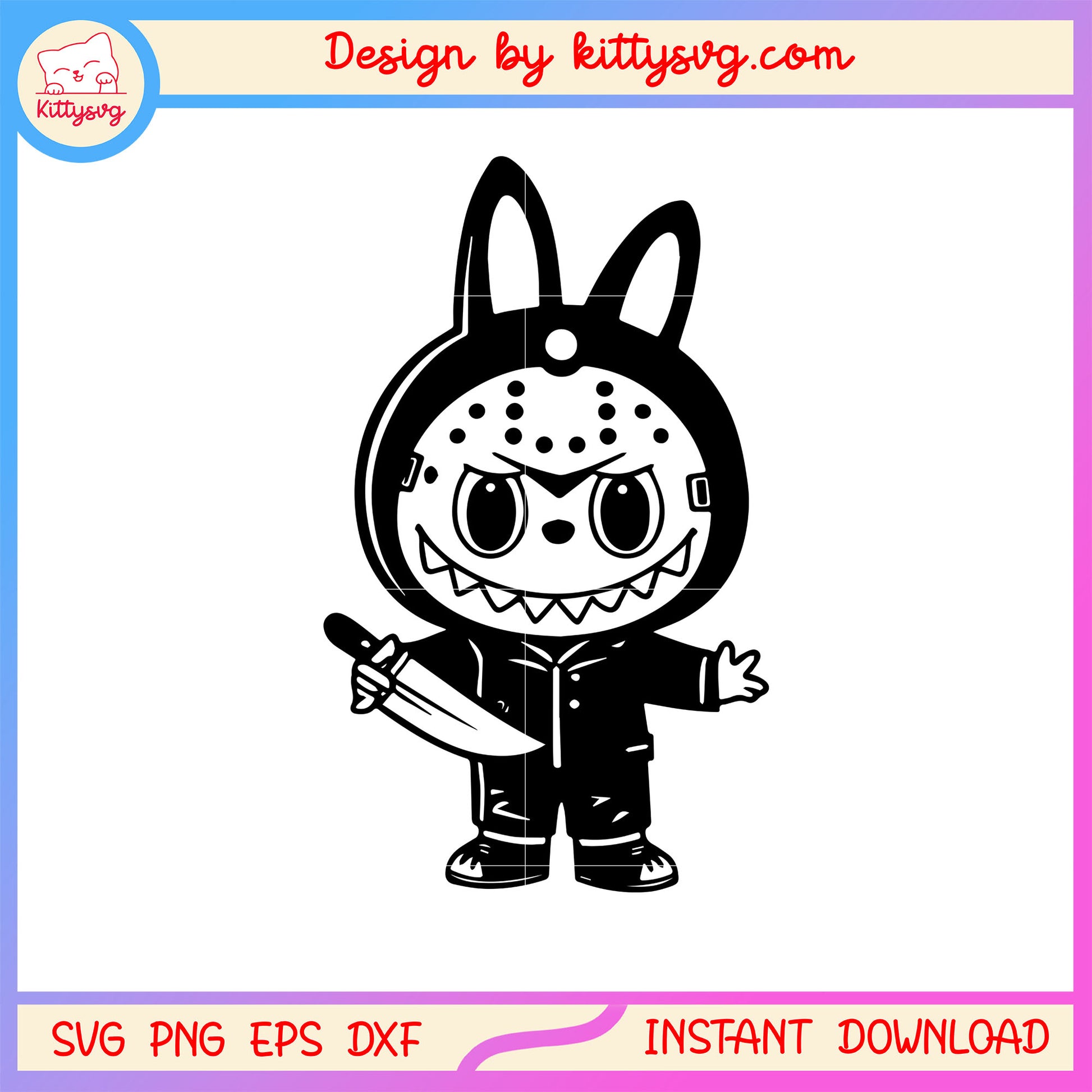 Labubu cosplay freddy krueger svg, labubu keychain svg