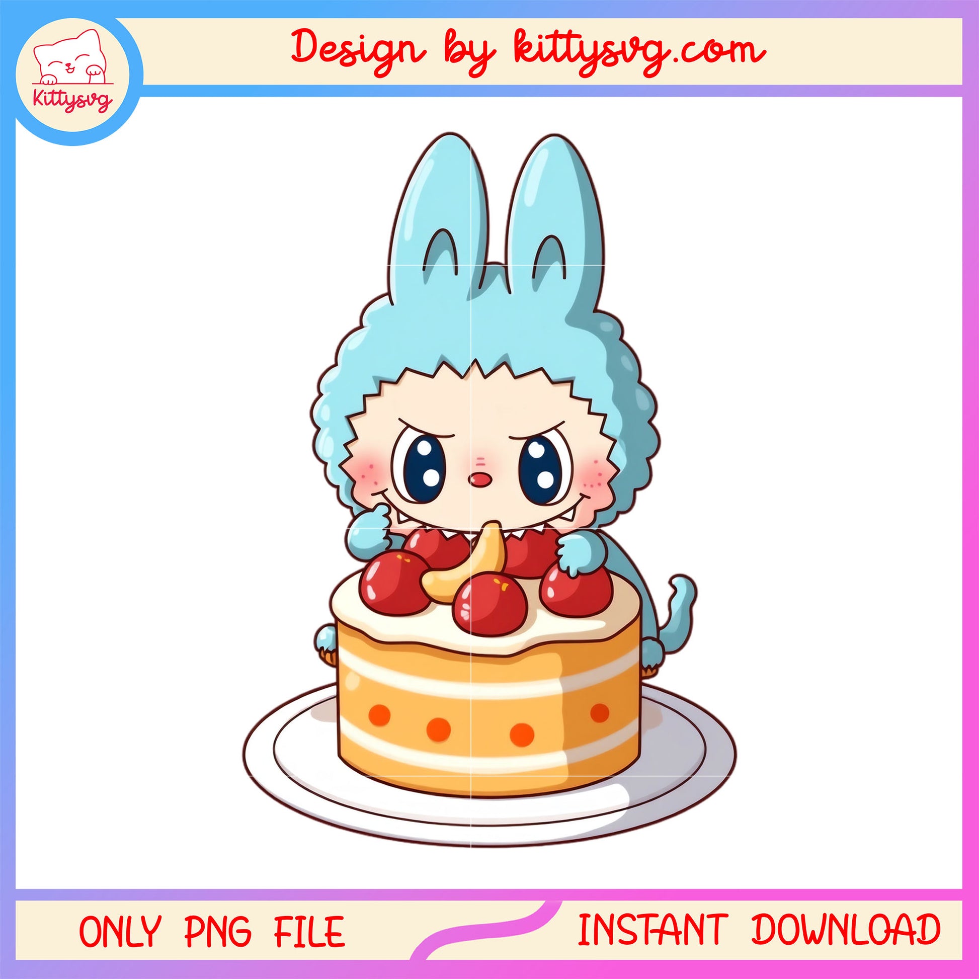 Labubu doll birthday cake design png, labubu clothes png