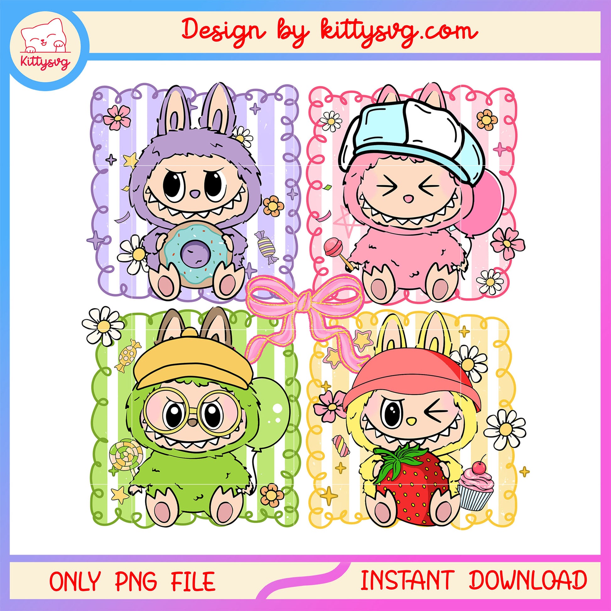 Labubu keychain frame design png, labubu the monsters png