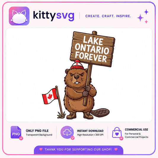 Lake Ontario Forever Beaver PNG, Canada Beaver Clipart, Funny Beaver PNG