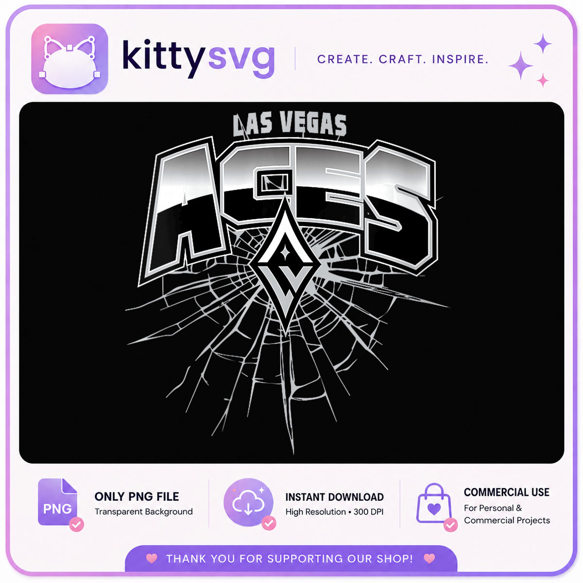 Las Vegas Aces PNG, WNBA Basketball Team Logo, Sports PNG