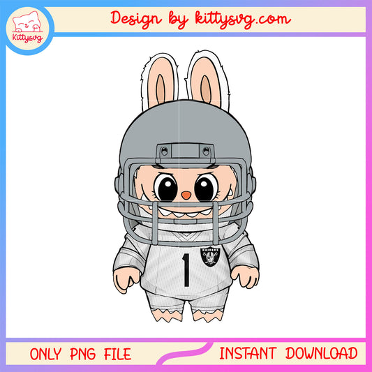 Las vegas raiders doll clothes labubu costume png, las vegas raiders png