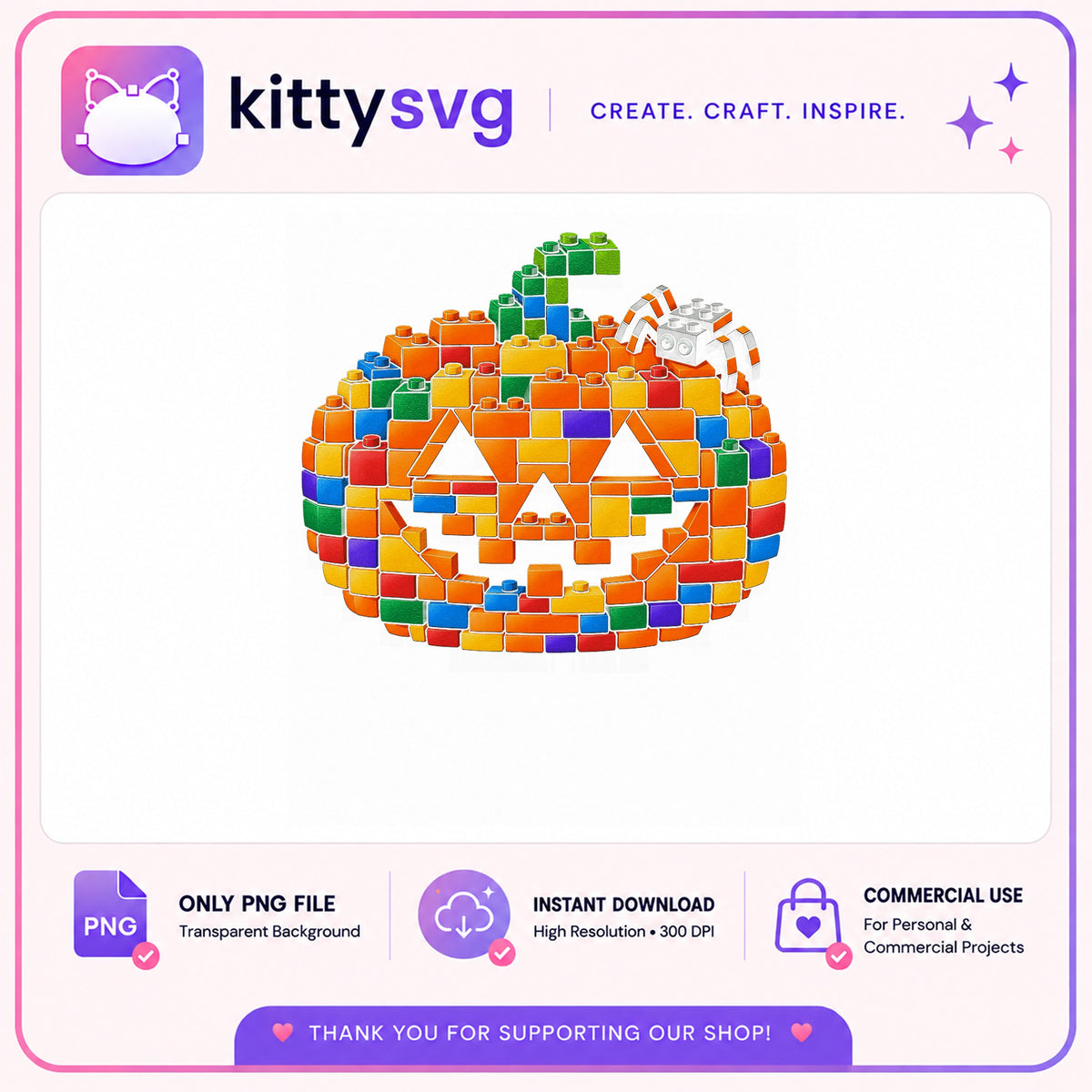 Lego Pumpkin Halloween PNG, Jack O Lantern Clipart, Halloween PNG