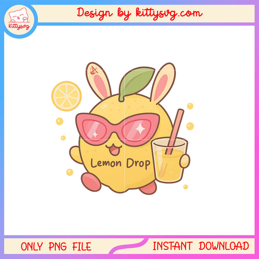 Lemon drop cute sunglasses design png, lemon drop​ png, trending png