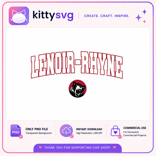 Lenoir-Rhyne Bears Arch PNG, College Bears PNG, University PNG