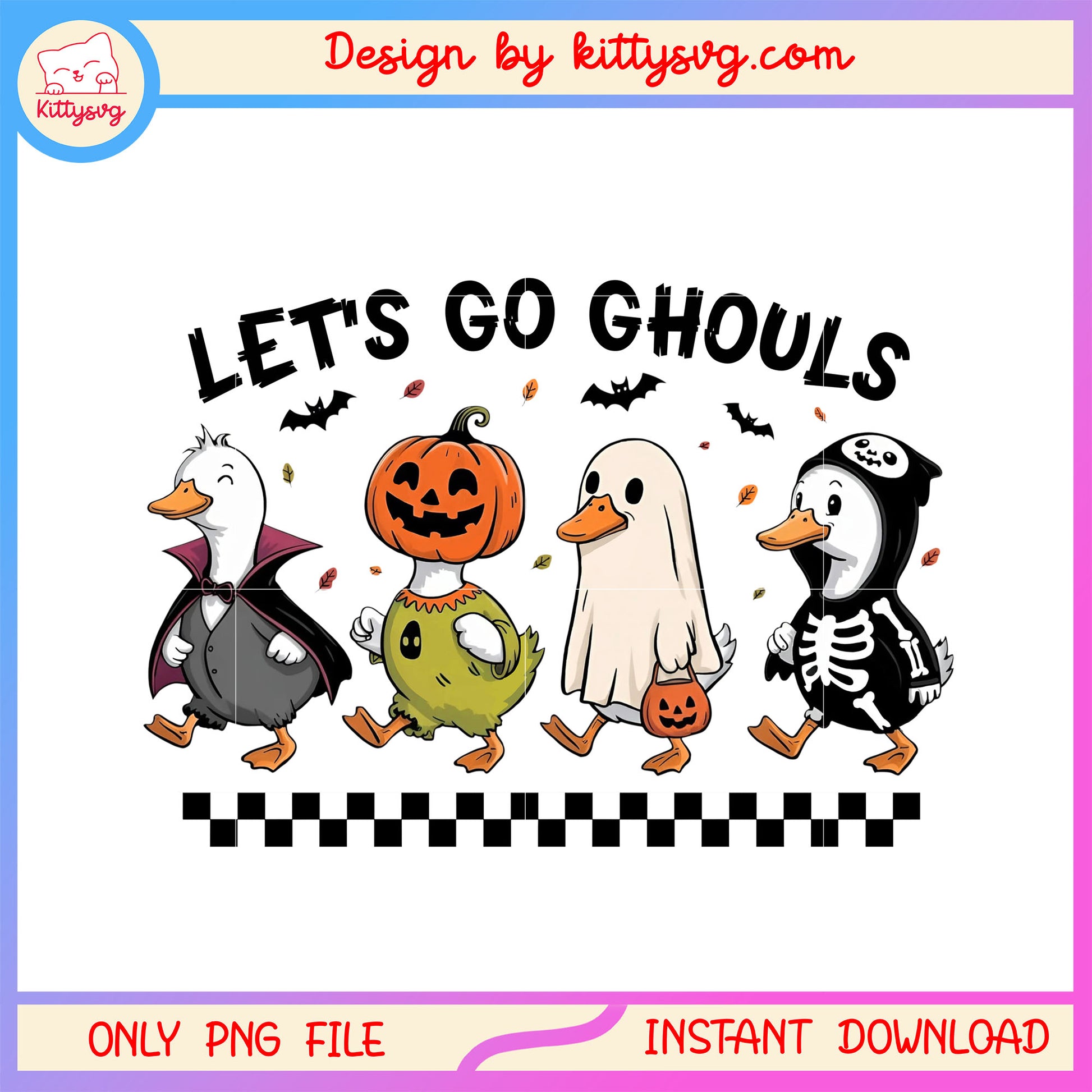 Let's go ghouls goose png, halloween costume ideas png, the goose png