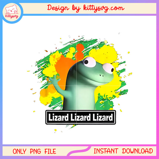 Lizard cartoon watercolor design png, funny lizard memes​ png