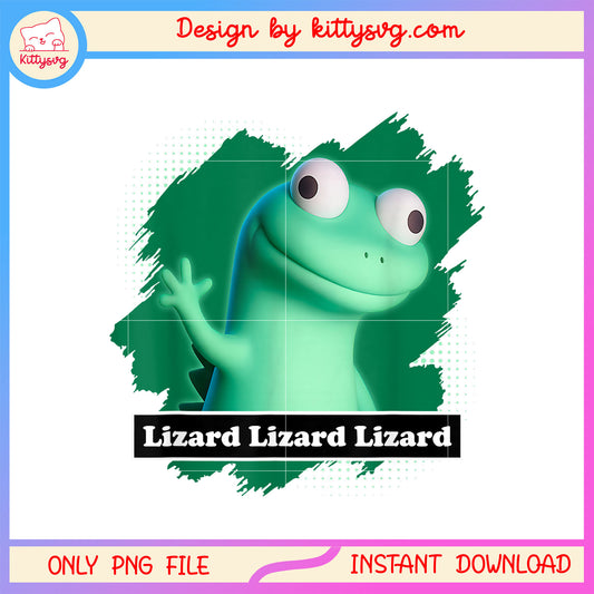 Lizard lizard lizard elio watercolor png, meme lizard​ png