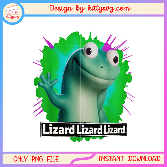 Lizard lizard lizard frog watercolor design png, lizard memes​ png