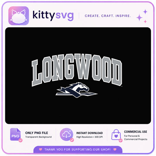Longwood University Lancers PNG, College Team PNG, Cricut PNG