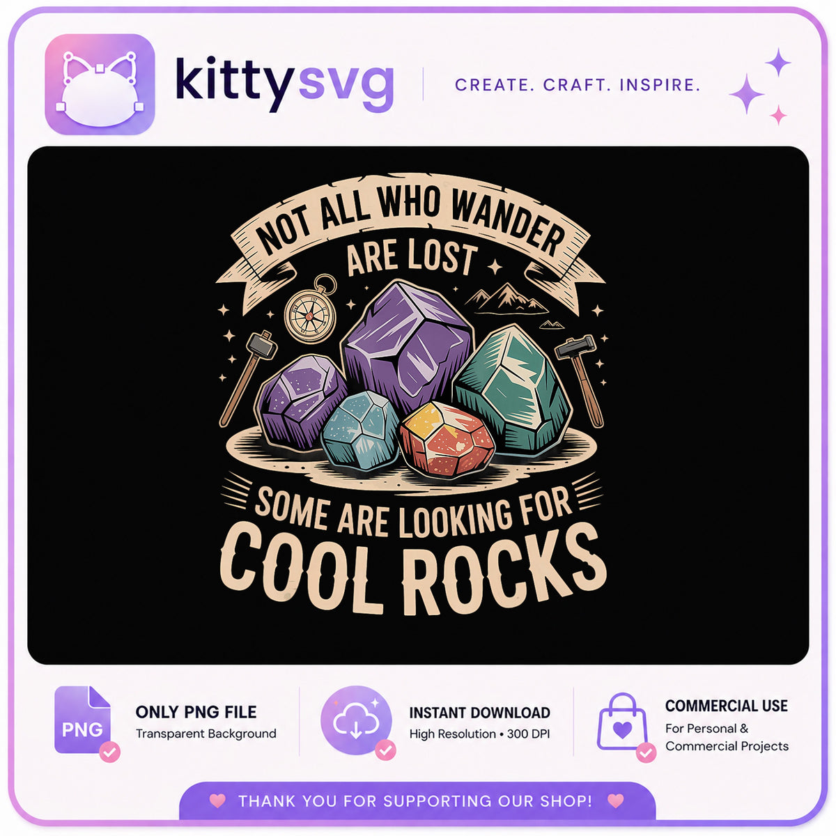 Looking For Cool Rocks PNG, Geology Lover Shirt, Rock Collector PNG
