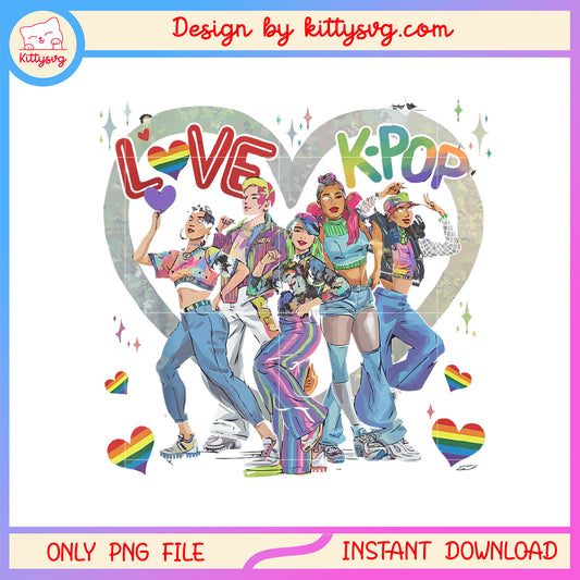 Love kpop korean pop music dancing png, pop music png