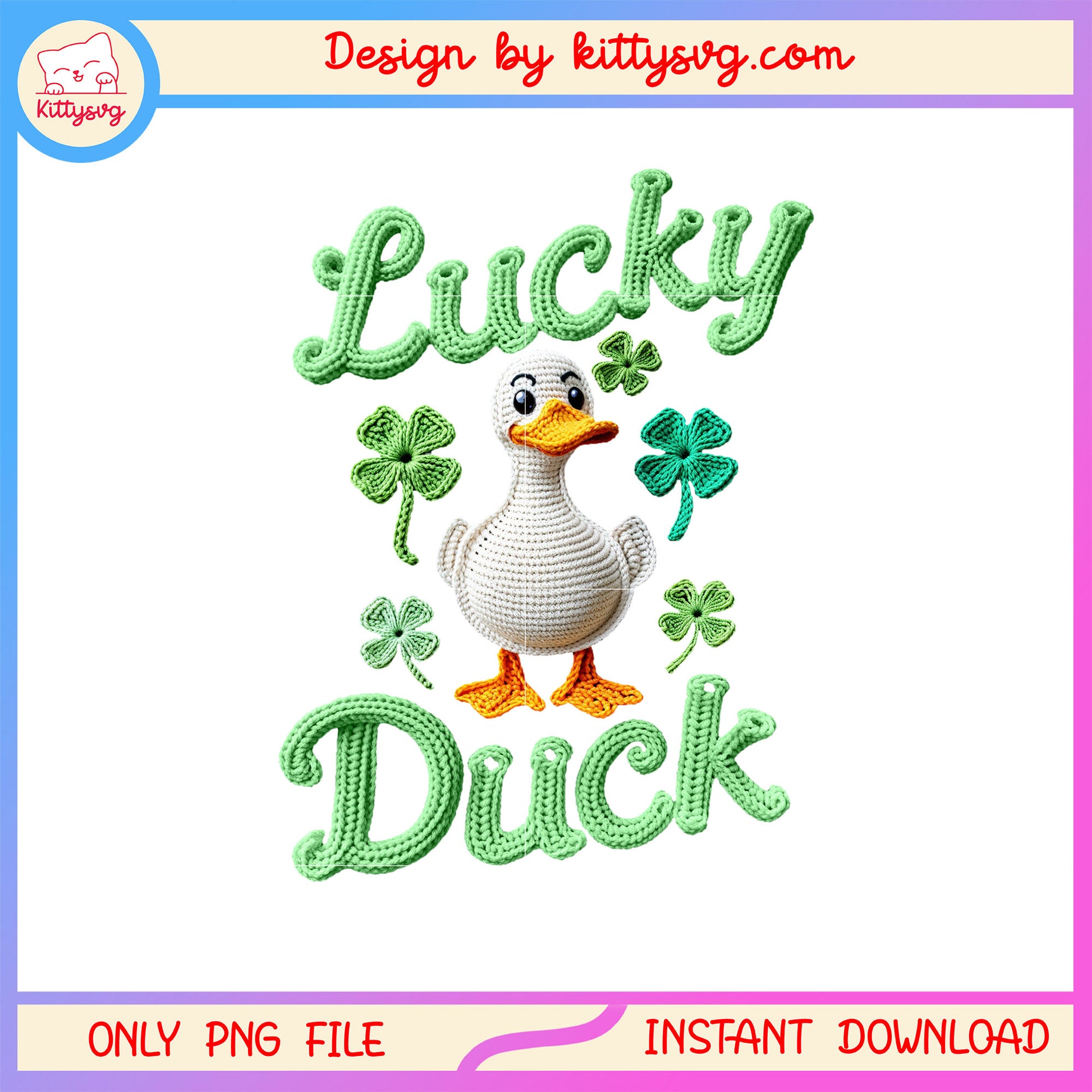 Lucky and duck green patrick png, st patrick's day lucky png