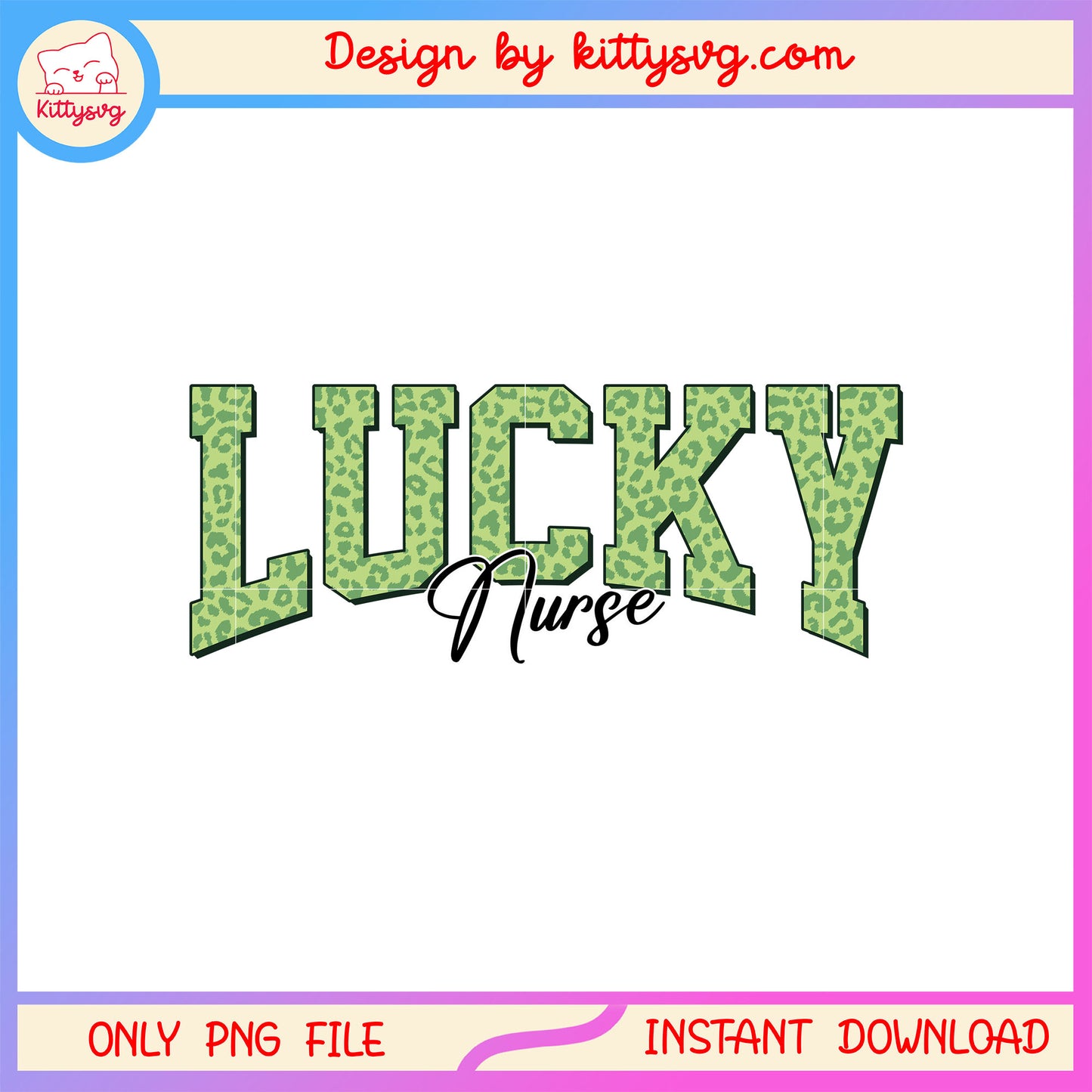 Lucky green vignette patrick png, st patrick's day sticker png 