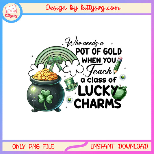 Lucky money jar sticker png, st. patrick's day lucky png