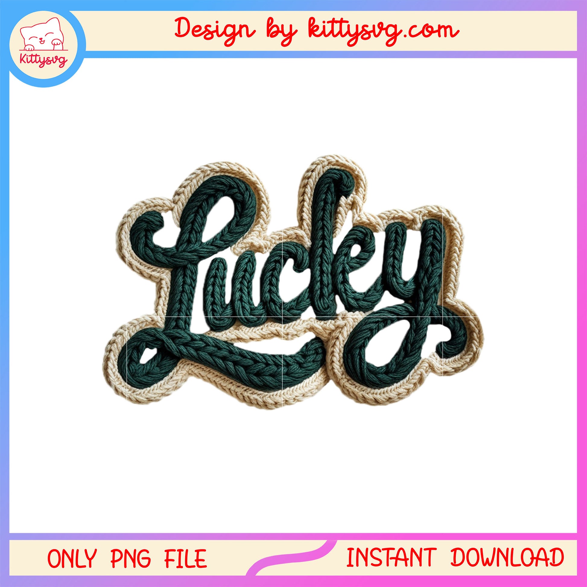 Lucky rope green patrick png, lucky st patrick's day png