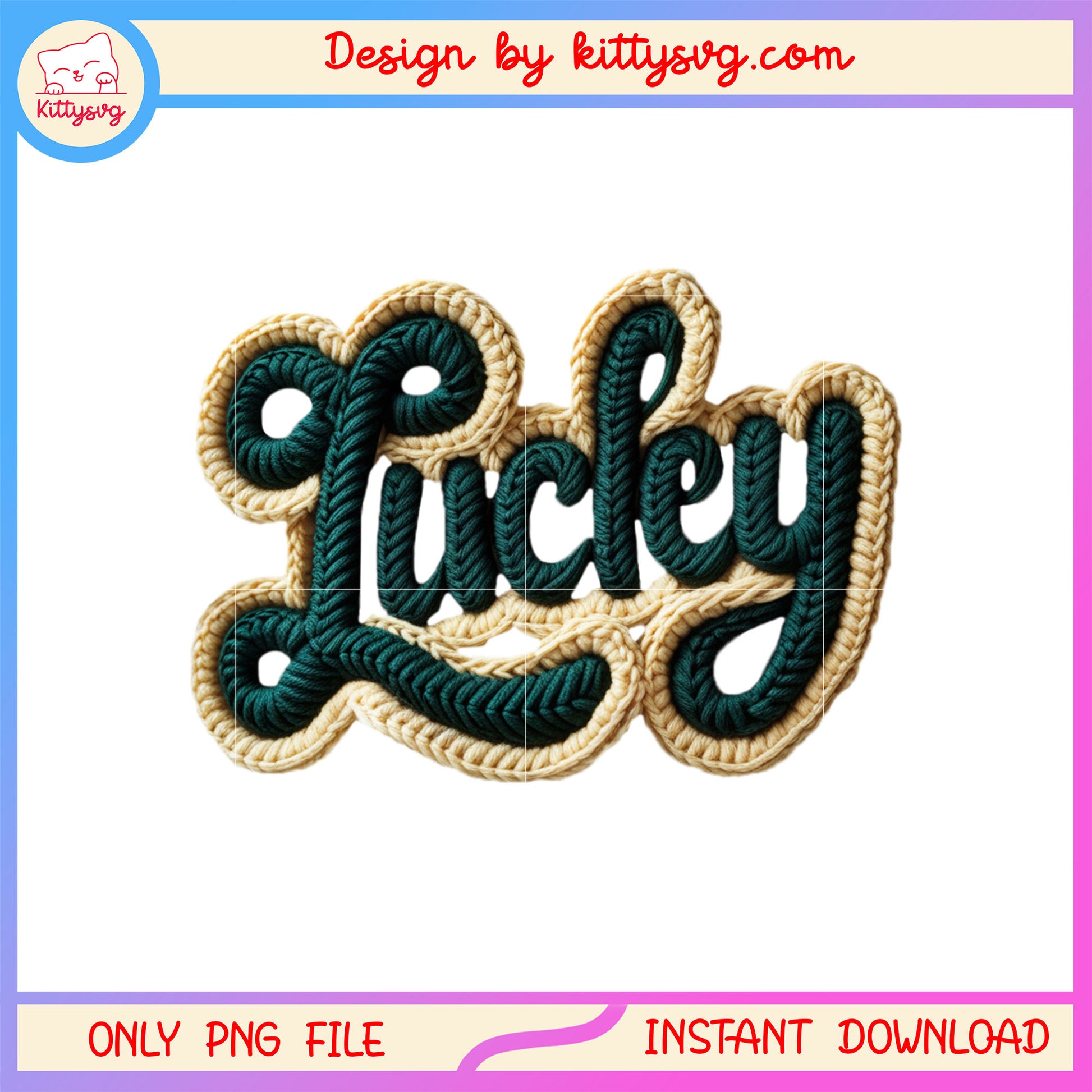 Lucky rope green sticker png, st patrick's day sticker png