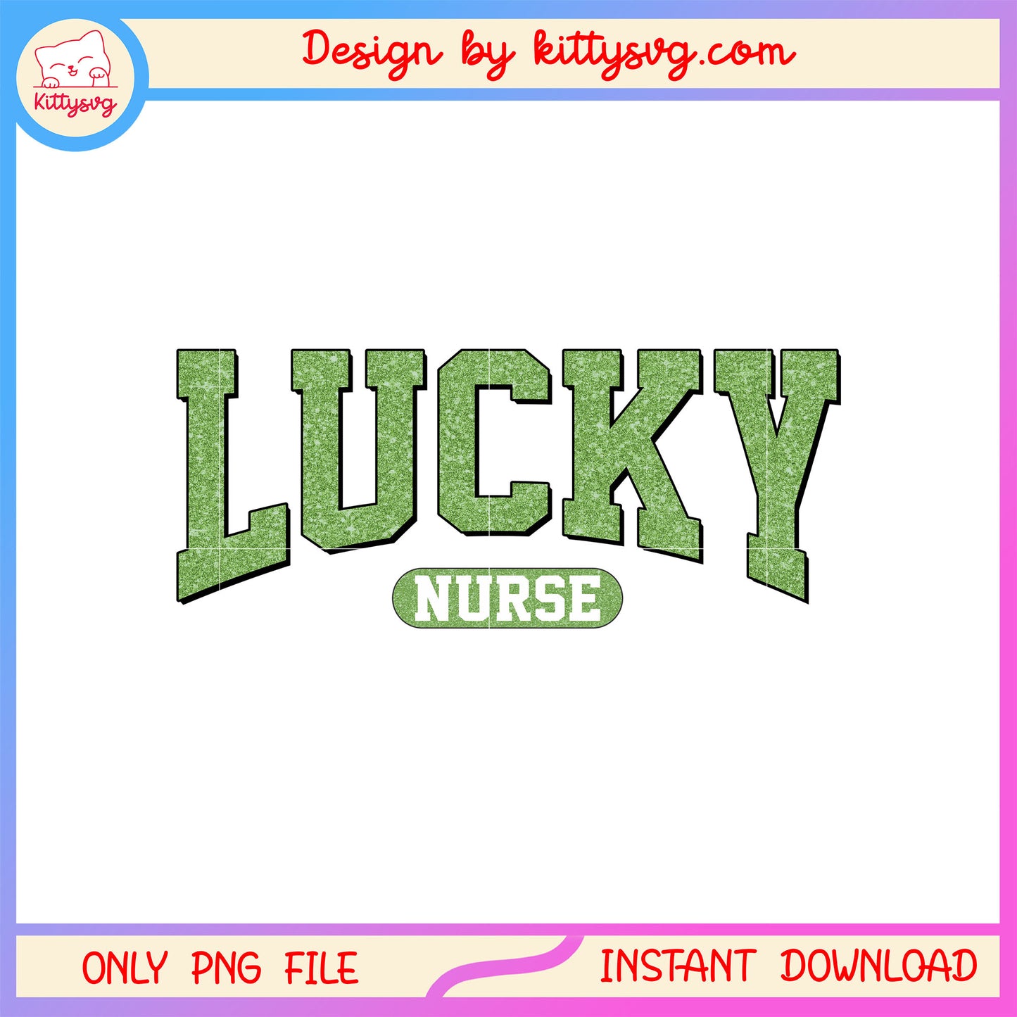 Lucky sticker cute patrick png, st patrick's day lucky png