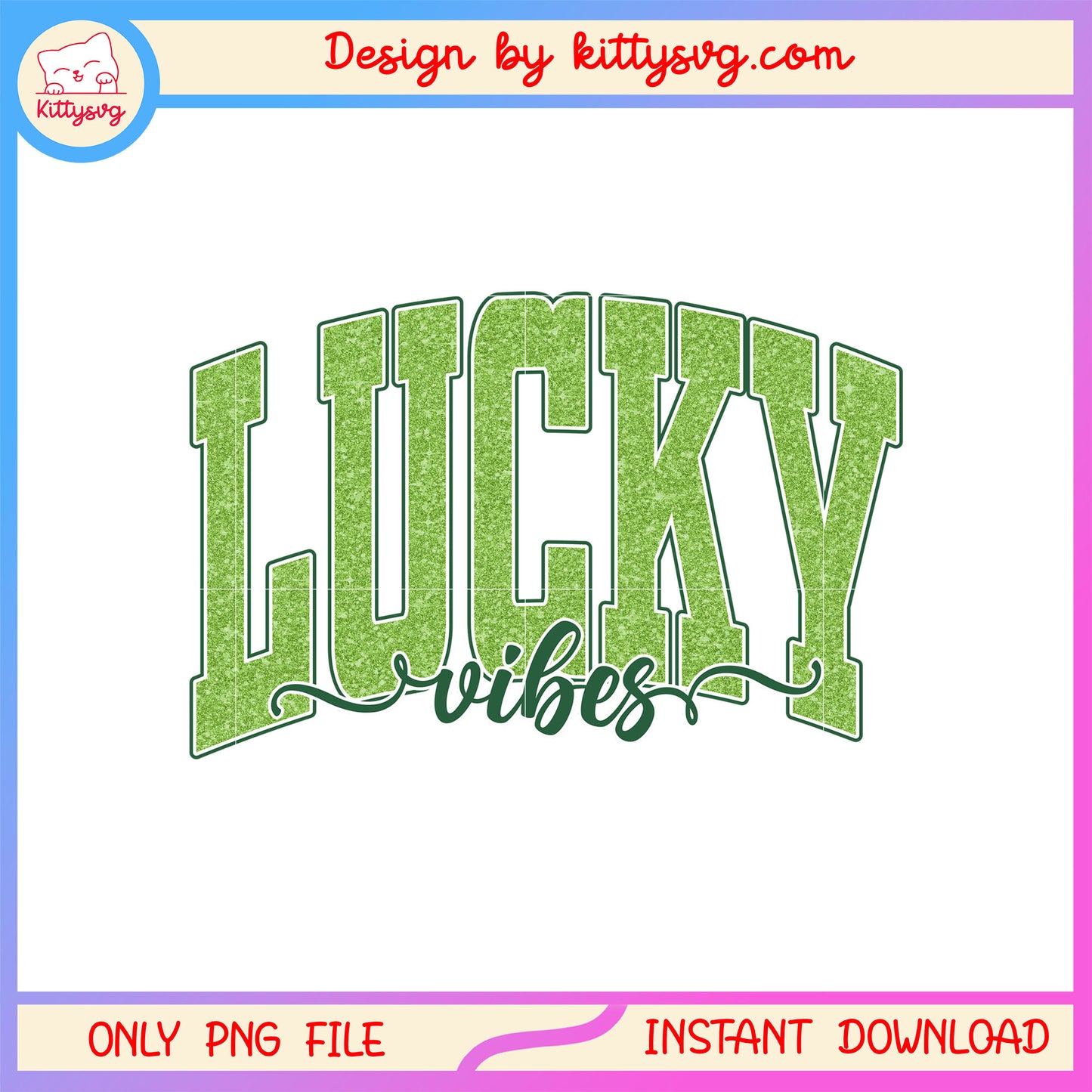 Lucky vibe green patrick png, st patrick's day lucky png