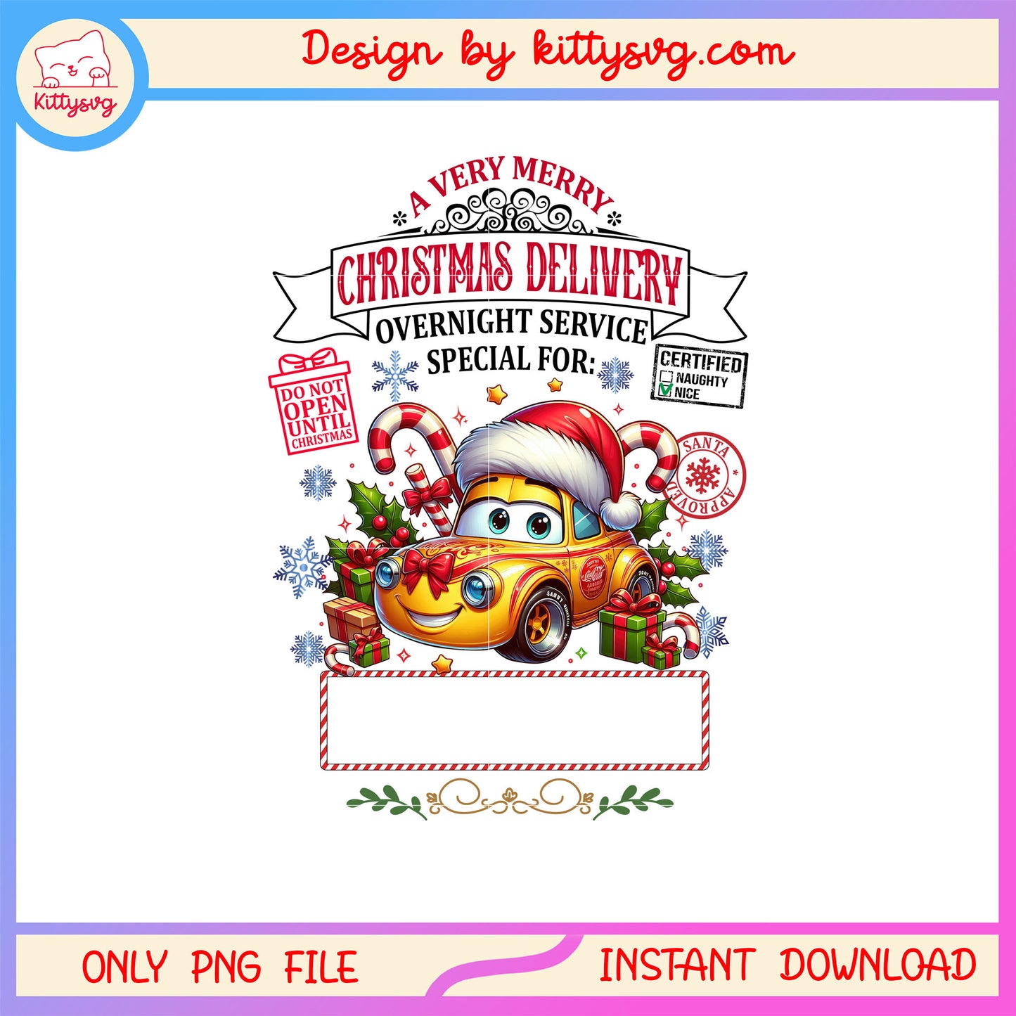 Luigi very merry christmas delivery png, luigi cars disney png