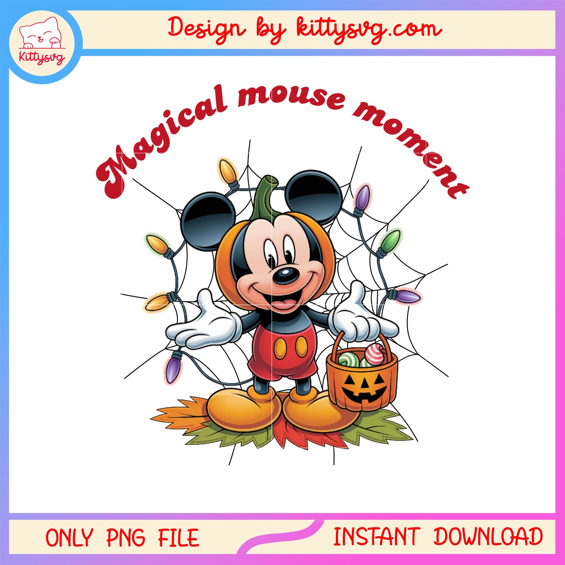 Magical mouse moment mickey pumpkin costume png, happy halloween png
