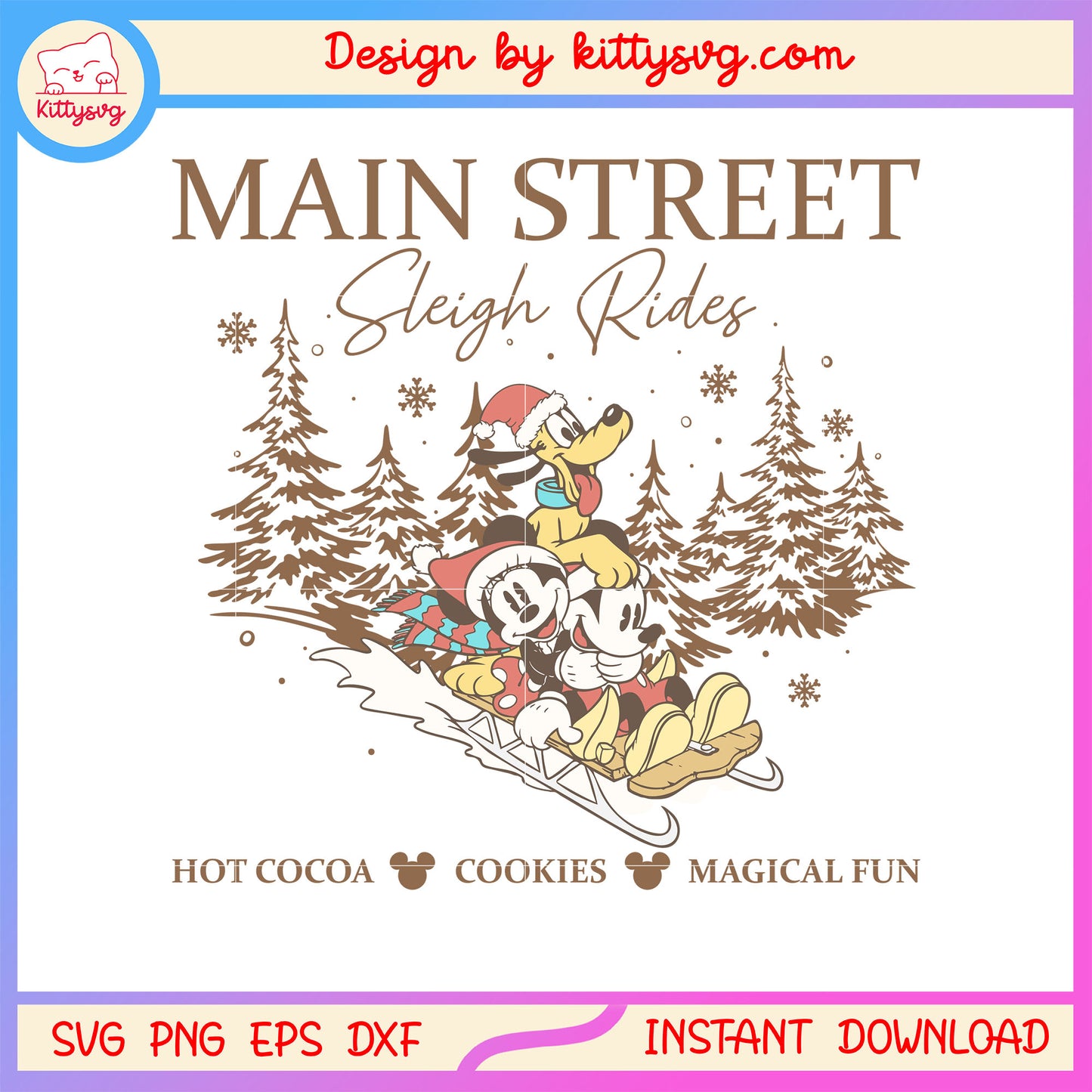 Main street sleigh rides disney mickey svg, mickey mouse movie svg