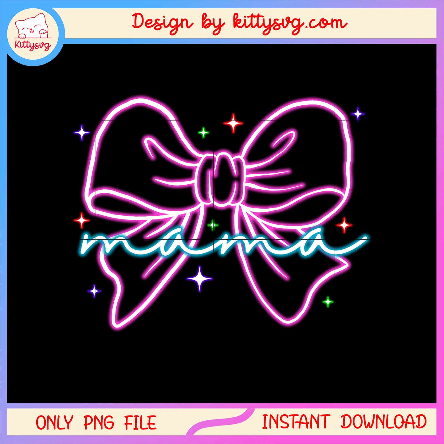 Mama pink coquette ribbon design png, mama halloween png