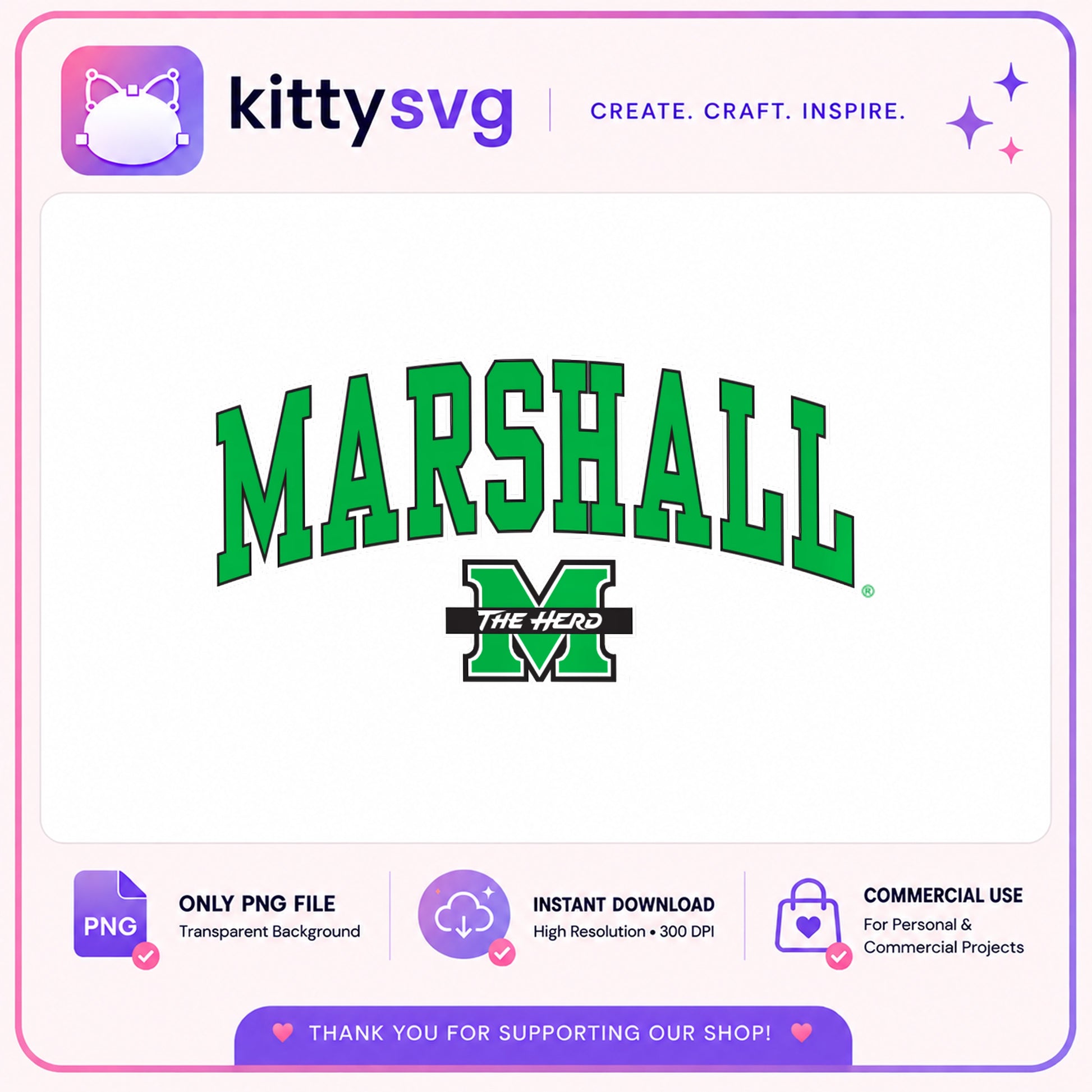 Marshall Thundering Herd PNG, Marshall University PNG, The Herd PNG