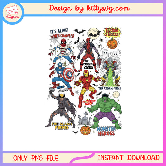 Marvel avengers characters halloween png, avengers movie png