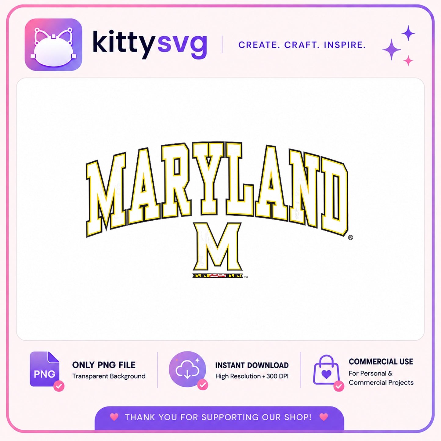 Maryland Arch Letter PNG, College varsity PNG, University PNG
