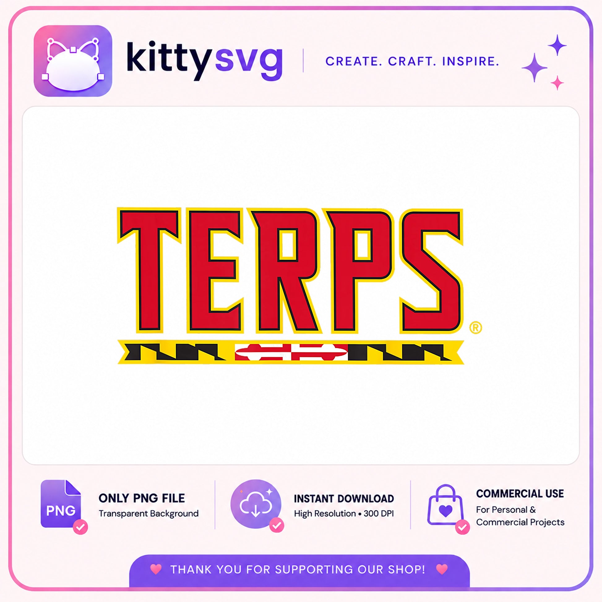 Maryland Terps Logo PNG, Maryland Terrapins PNG, College Football PNG